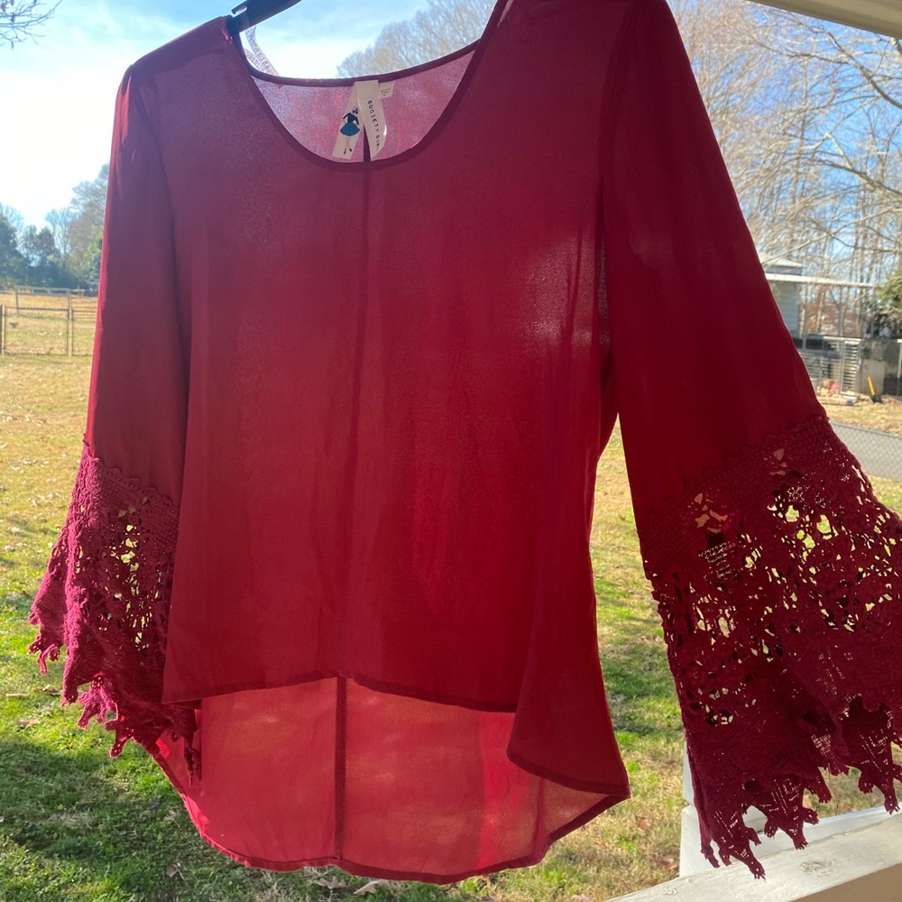 Burgundy Blouse